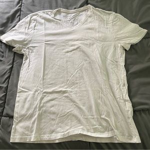 Banana Republic White V-neck T-shirt, Size S